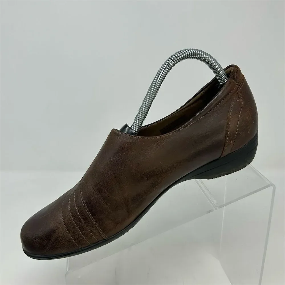 Dansko Franny Women's Brown Leather Loafers Size 40 (US 9.5-10) Casual Shoes